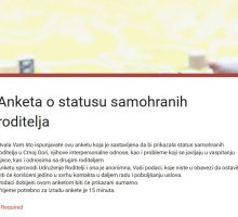 Anketa o statusu samohranih roditelja u Crnoj Gori