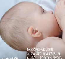 UNICEF upozorava da je sve manje djece dojeno