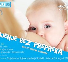 U četvrtak o dojenju bez prepreka u Podgorici
