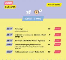 #OstaniDoma: Kulturno-umjetnički program za subotu