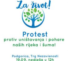 U nedjelju ekološki protest u Podgorici