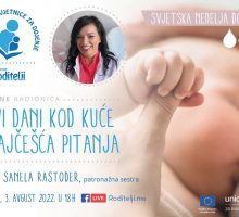 Sjutra online radionica sa patronažnom sestrom o dojenju u prvim danima bebinog života