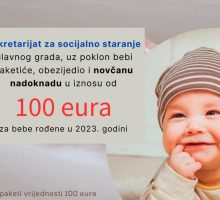 Za bebe rođene u Podgorici ove godine po 100 eura i poklon paket