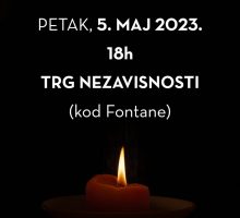 Odavanje počasti žrtvama tragedije u Beogradu danas na Trgu nezavisnosti